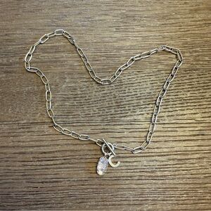 Kendra Scott Ellie gold letter link and chain initial “C”